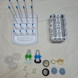 Baby racks and pacifiers bundle